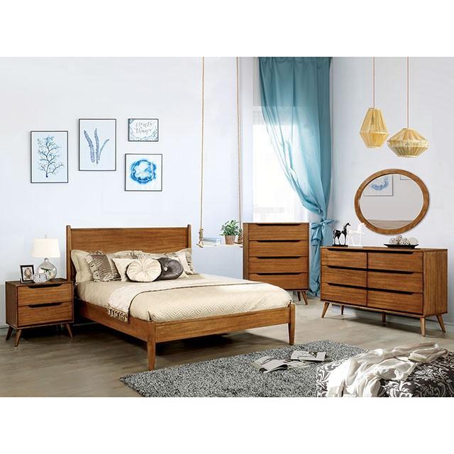 Lennart Oak Cal.King, E.King & Queen Bed - LasVegasFurnitureOnline.com