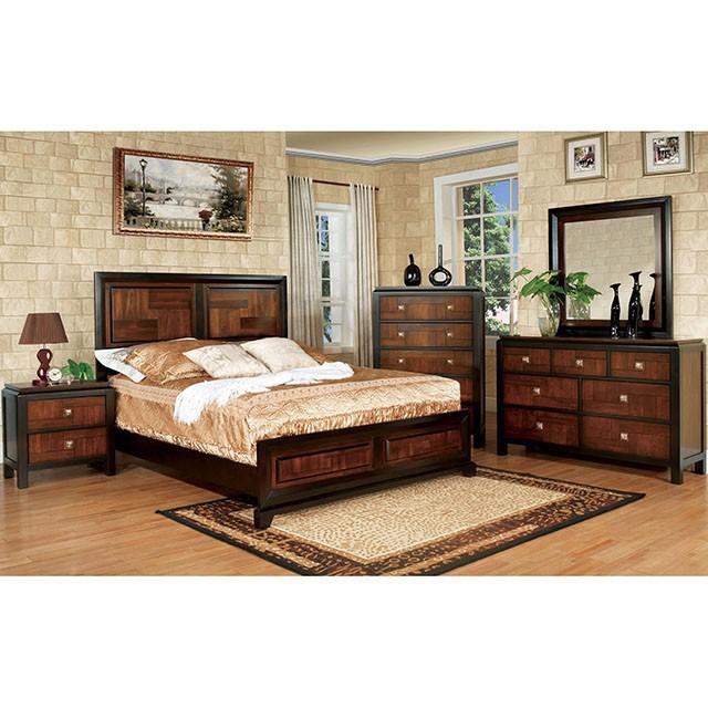 Patra Acacia/Walnut Night Stand - LasVegasFurnitureOnline.com