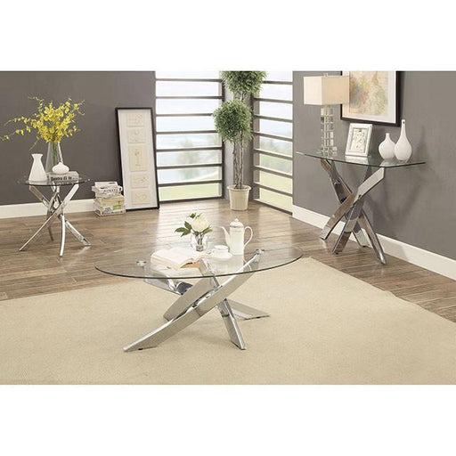LAILA Chrome End Table - LasVegasFurnitureOnline.com