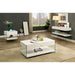 Raya White Sofa Table, White - LasVegasFurnitureOnline.com