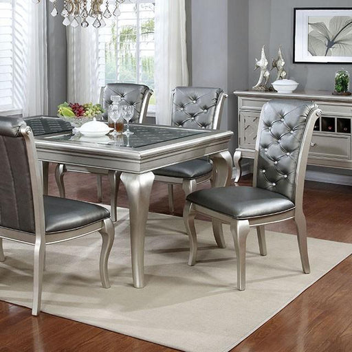 Amina Champagne Dining Table - LasVegasFurnitureOnline.com