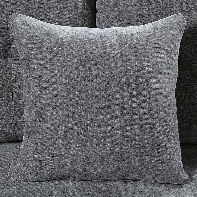 LYNDA Sofa w/ Pillows, Dark Gray - LasVegasFurnitureOnline.com