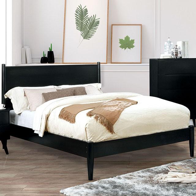 LENNART II Black & White Cal.King, E.King, Full, Queen, Twin Bed - LasVegasFurnitureOnline.com