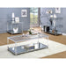 Ludvig Chrome/Clear Sofa Table - LasVegasFurnitureOnline.com