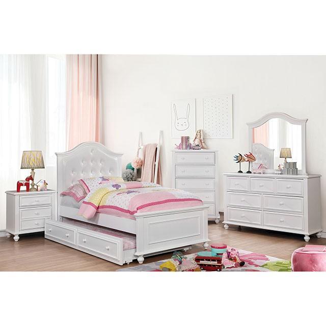 OLIVIA White Night Stand - LasVegasFurnitureOnline.com