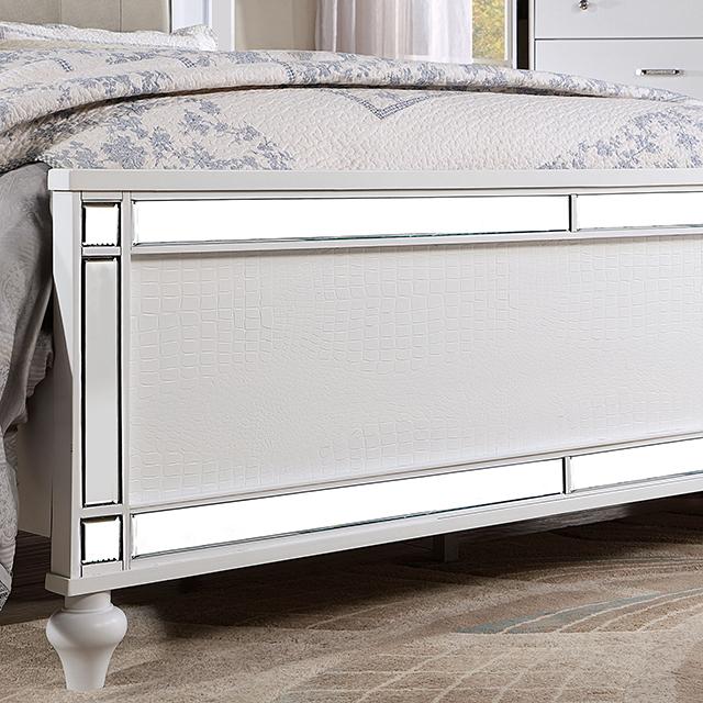 BRACHIUM E.King Bed, White - LasVegasFurnitureOnline.com