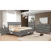 Brandt Bed Chrome & Gray - LasVegasFurnitureOnline.com