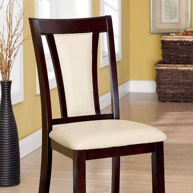 BRENT Dark Cherry/Ivory Side Chair (2/CTN) - LasVegasFurnitureOnline.com