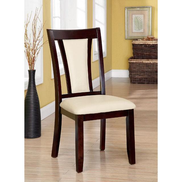 BRENT Dark Cherry/Ivory Side Chair (2/CTN) - LasVegasFurnitureOnline.com