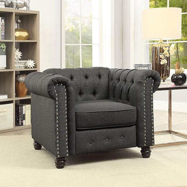 Winifred Gray Chair - LasVegasFurnitureOnline.com