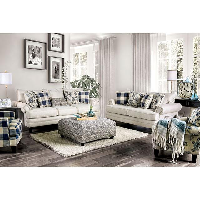 Nash Ivory Sofa - LasVegasFurnitureOnline.com