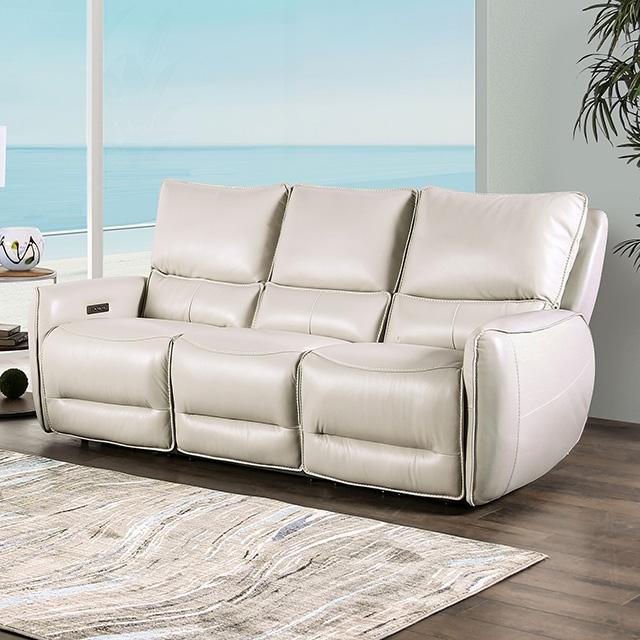 PHINEAS Power Sofa, Beige | LasVegasFurnitureOnline.com