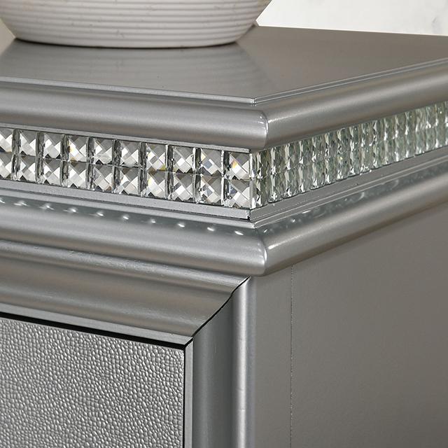 MADDIE Chest, Silver - LasVegasFurnitureOnline.com