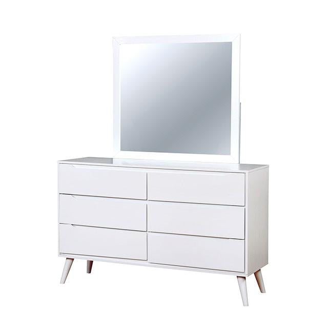 LENNART II White Mirror - LasVegasFurnitureOnline.com