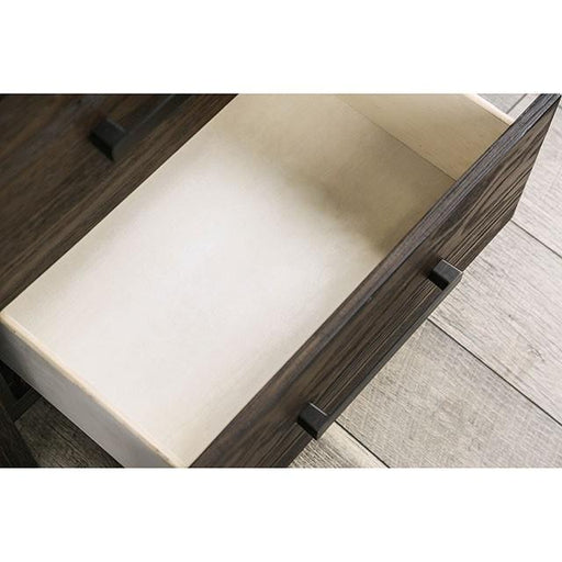 Rexburg Wire-Brushed Rustic Brown Night Stand - LasVegasFurnitureOnline.com