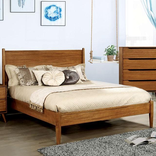 Lennart Oak Cal.King, E.King & Queen Bed - LasVegasFurnitureOnline.com