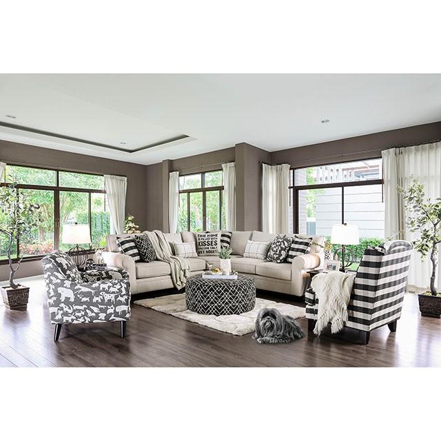 Patricia Ivory Sectional - LasVegasFurnitureOnline.com