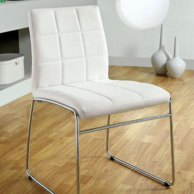 Oahu White Side Chair - LasVegasFurnitureOnline.com