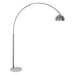 Rene White/Chrome Arch Lamp - LasVegasFurnitureOnline.com