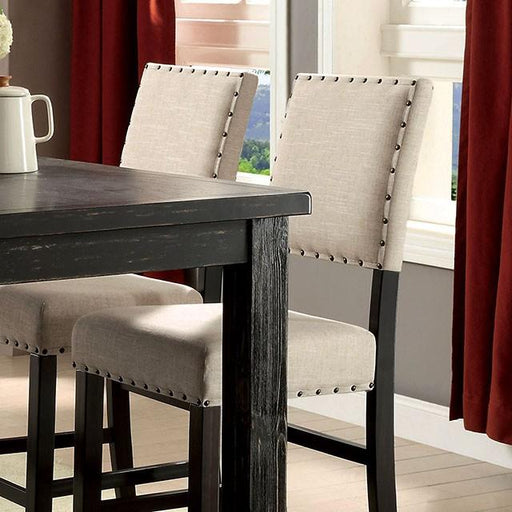 Sania II Antique Black/Beige Counter Ht. Chair (2/CTN) - LasVegasFurnitureOnline.com