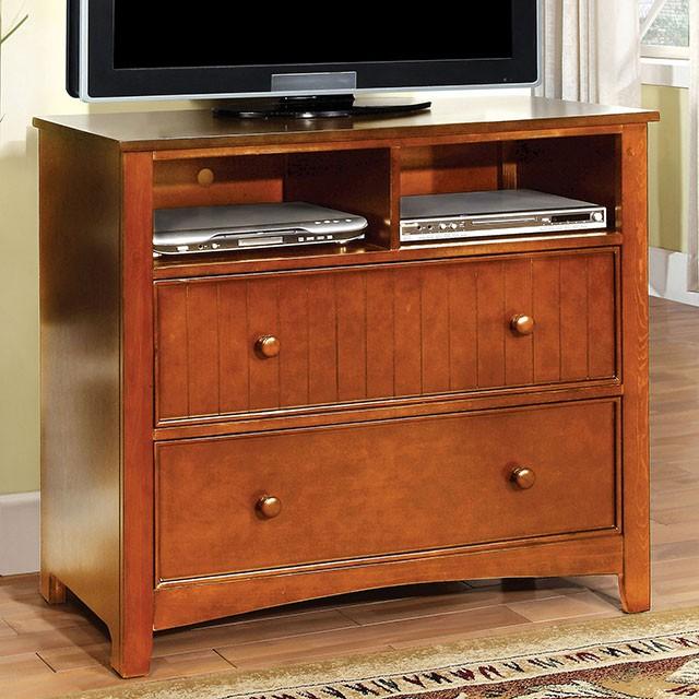 Omnus Oak Media Chest - LasVegasFurnitureOnline.com