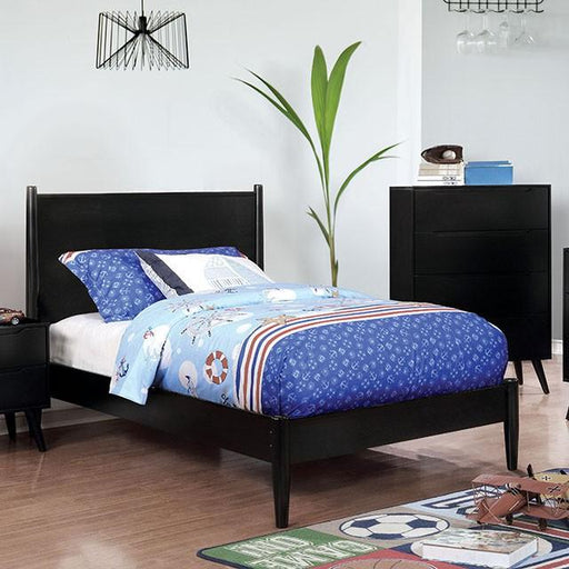 LENNART II Black & White Cal.King, E.King, Full, Queen, Twin Bed - LasVegasFurnitureOnline.com