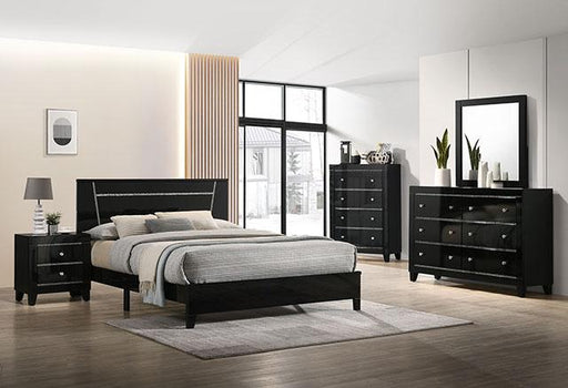 Magdeburg Bed Black & White - LasVegasFurnitureOnline.com
