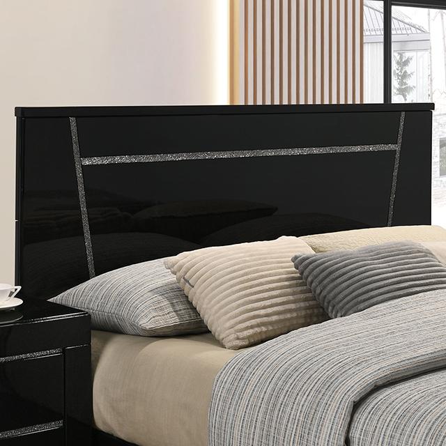 MAGDEBURG Cal.King Bed, Black & White - LasVegasFurnitureOnline.com