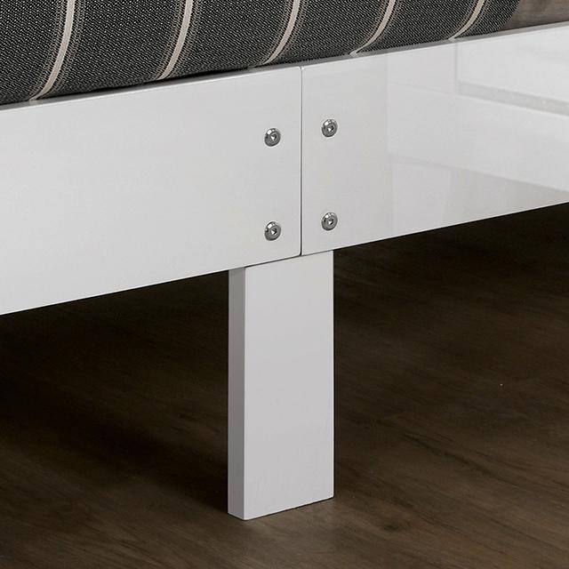 MAGDEBURG Cal.King Bed, Black & White - LasVegasFurnitureOnline.com