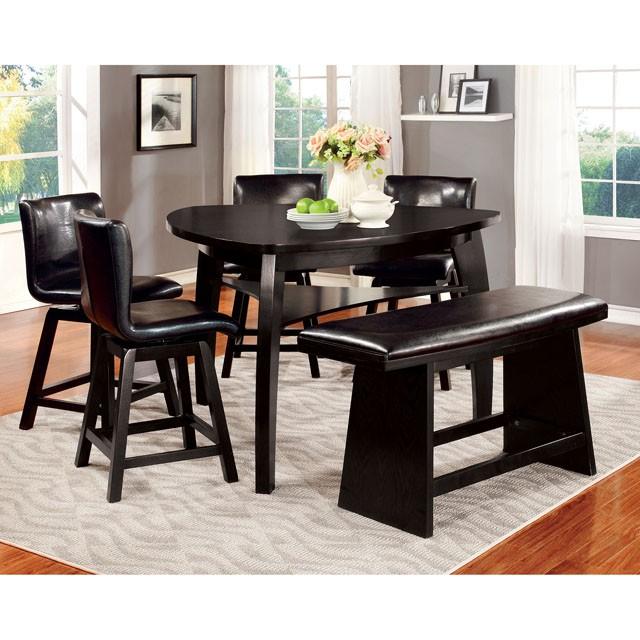 HURLEY Black Counter Ht. Table - LasVegasFurnitureOnline.com