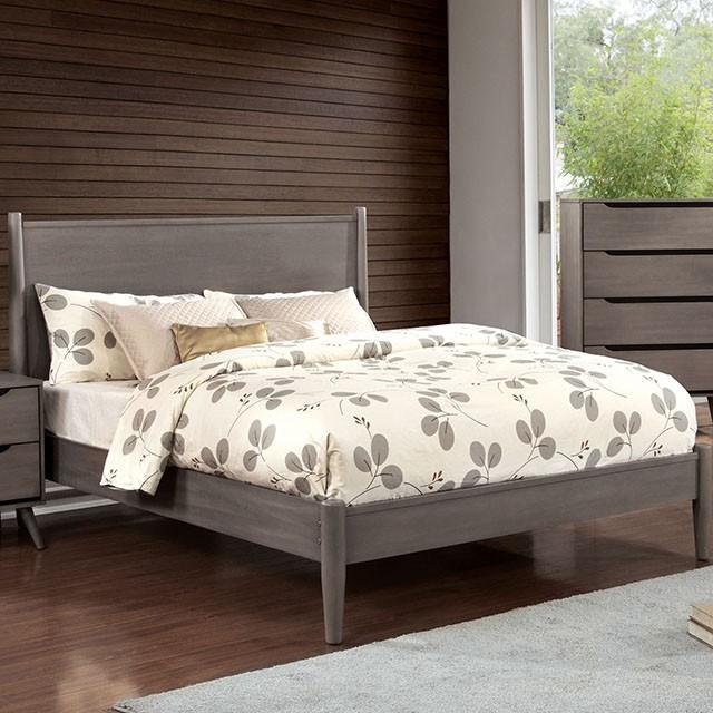 Lennart Gray Cal.King, E.king, & Queen Bed - LasVegasFurnitureOnline.com