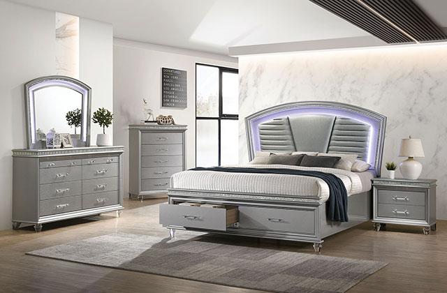 MADDIE Chest, Silver - LasVegasFurnitureOnline.com