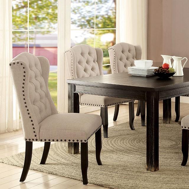 Sania I Antique Black 72" Dining Table - LasVegasFurnitureOnline.com