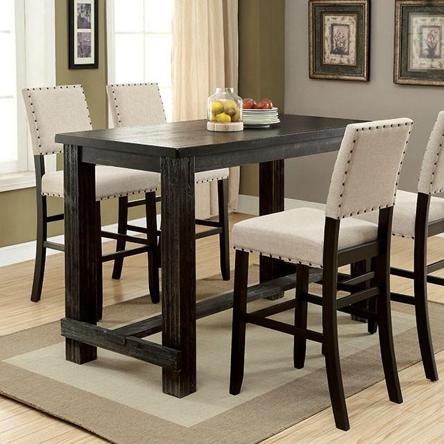Sania II Antique Black Bar Table, Antique Black