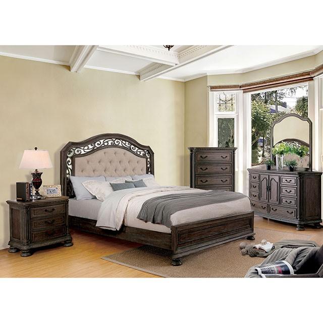 Persephone Rustic Natural Tone Mirror - LasVegasFurnitureOnline.com