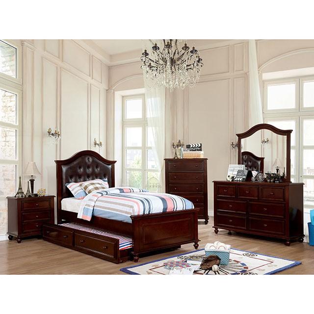 OLIVIA Mirror, Dark Walnut - LasVegasFurnitureOnline.com