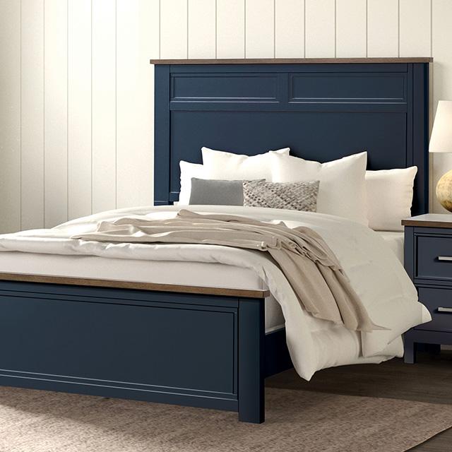 Pinetop Twin & Full Bed White & Blue - LasVegasFurnitureOnline.com