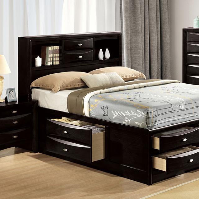 Zosimo Bed Black, Chrome, & Grey - LasVegasFurnitureOnline.com