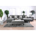Lowry Gray Sectional w/ Ottoman - LasVegasFurnitureOnline.com