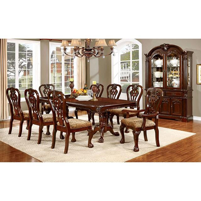 ELANA Brown Cherry Arm Chair (2/CTN) - LasVegasFurnitureOnline.com