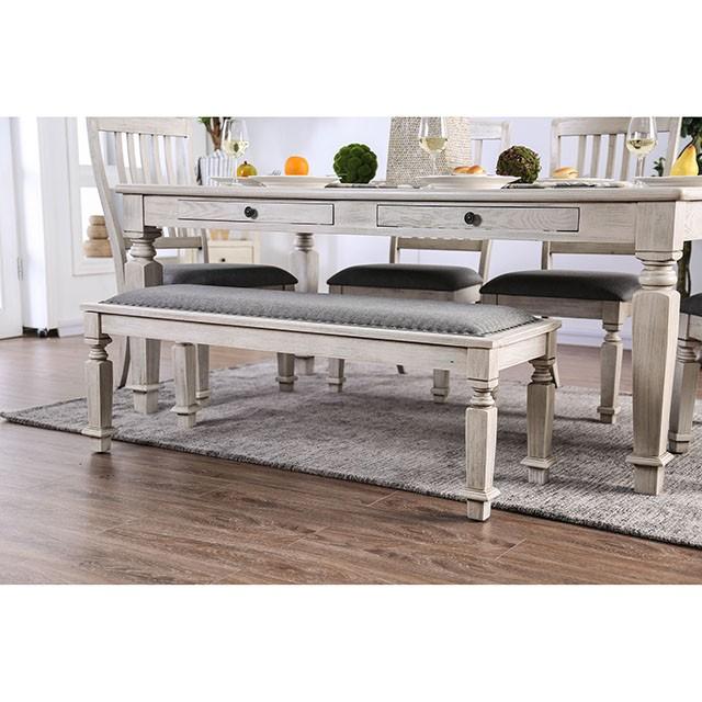 Georgia 6 Pc Dining Table Set with Bench - LasVegasFurnitureOnline.com