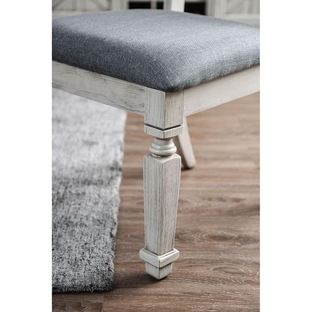 Georgia Antique White/Gray Dining Table - LasVegasFurnitureOnline.com