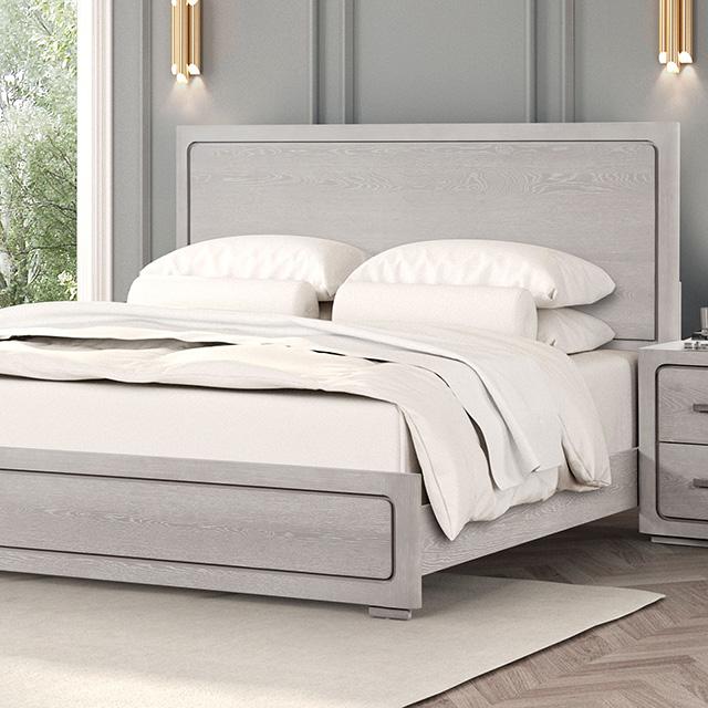 Crowthorne E.King & Queen Bed Grey & White - LasVegasFurnitureOnline.com