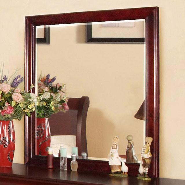 Laurelle Mirror Cherry - LasVegasFurnitureOnline.com