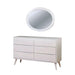 LENNART II White Oval Mirror - LasVegasFurnitureOnline.com