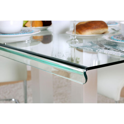 Richfield I Silver/Chrome Dining Table - LasVegasFurnitureOnline.com