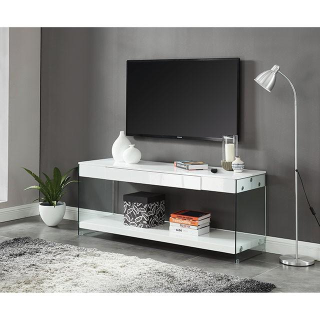 Sabugal White 70" TV Stand - LasVegasFurnitureOnline.com