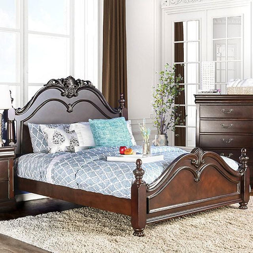 Mandura Cherry Queen Bed - LasVegasFurnitureOnline.com
