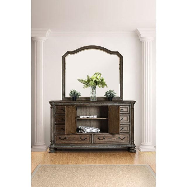 Persephone Rustic Natural Tone Mirror - LasVegasFurnitureOnline.com