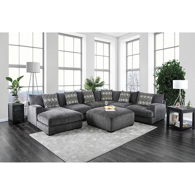 Kaylee Gray U-Shaped Sectional - LasVegasFurnitureOnline.com